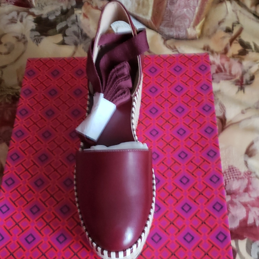 NWT! TORY BURCH DANDY ESPADRILLE WEDGE 5.5 - Picture 2 of 6
